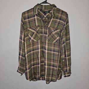 LAUREN RALPH LAUREN Plaid Patch-Pocket Shirt medium
